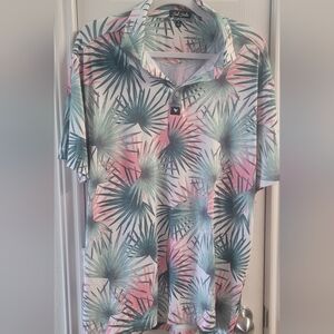 Men's Bad Birdie Hammock Hunter Palm Leaf Polo